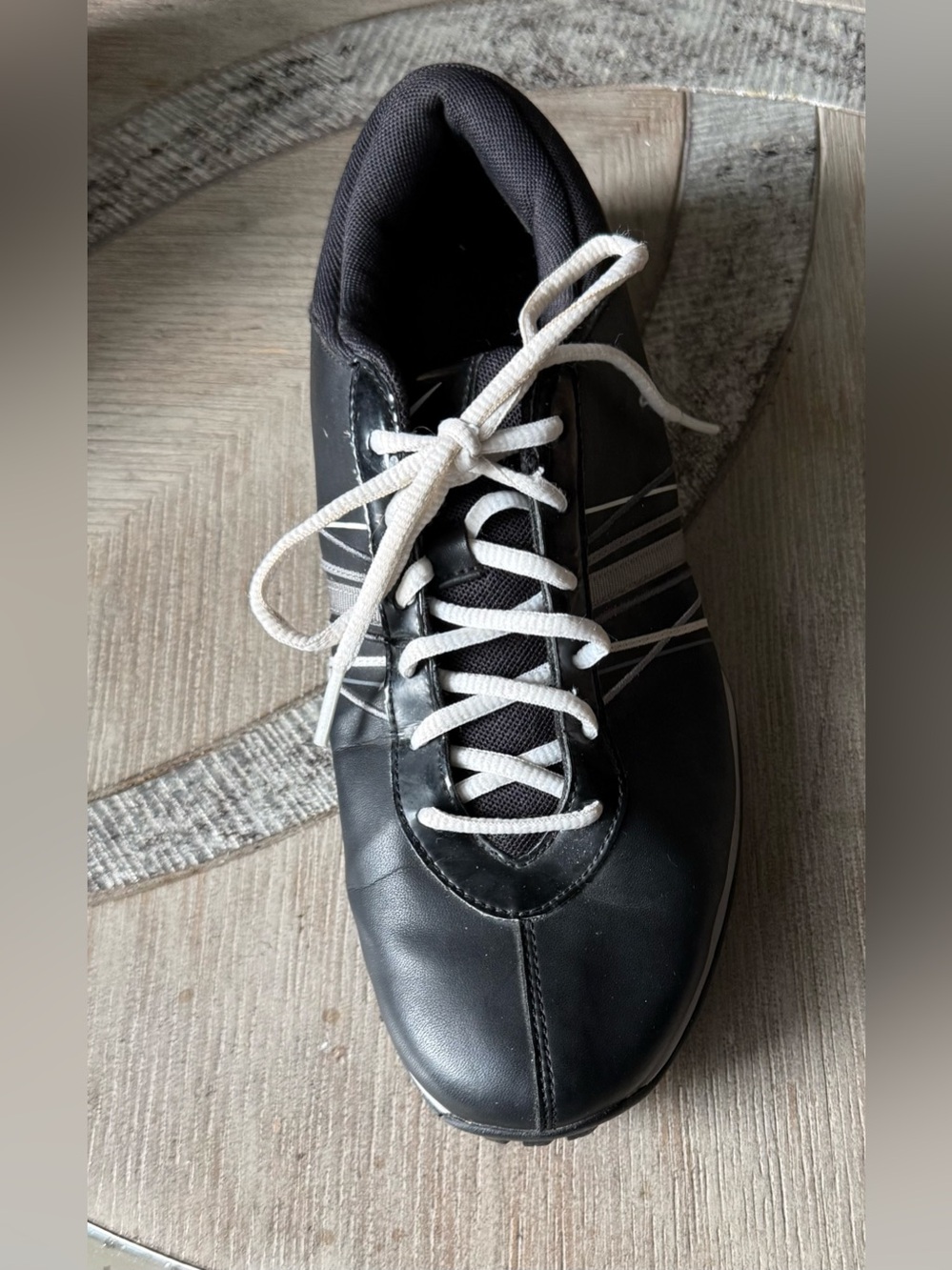Unisex Black Athletic Sneakers with White Laces